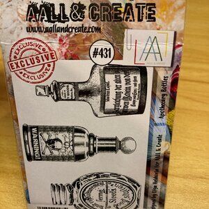 AALL & CREATE stamps #431 Apothecary Bottle stamps  new